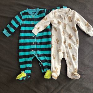 Carter's fleece footed pajamas